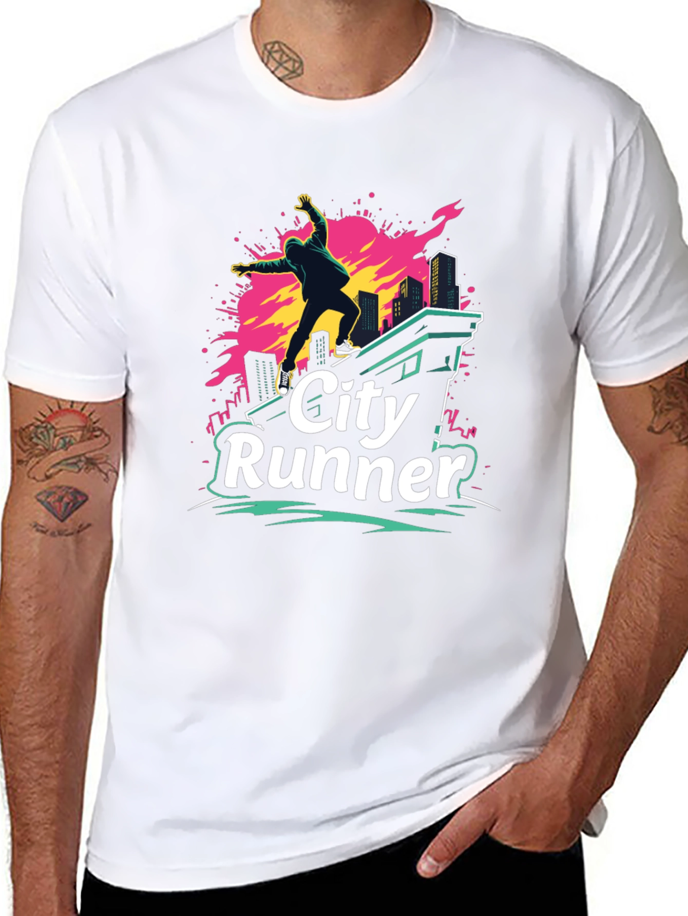 City Runner Graphic T-Shirt - Urban Adventure Tee