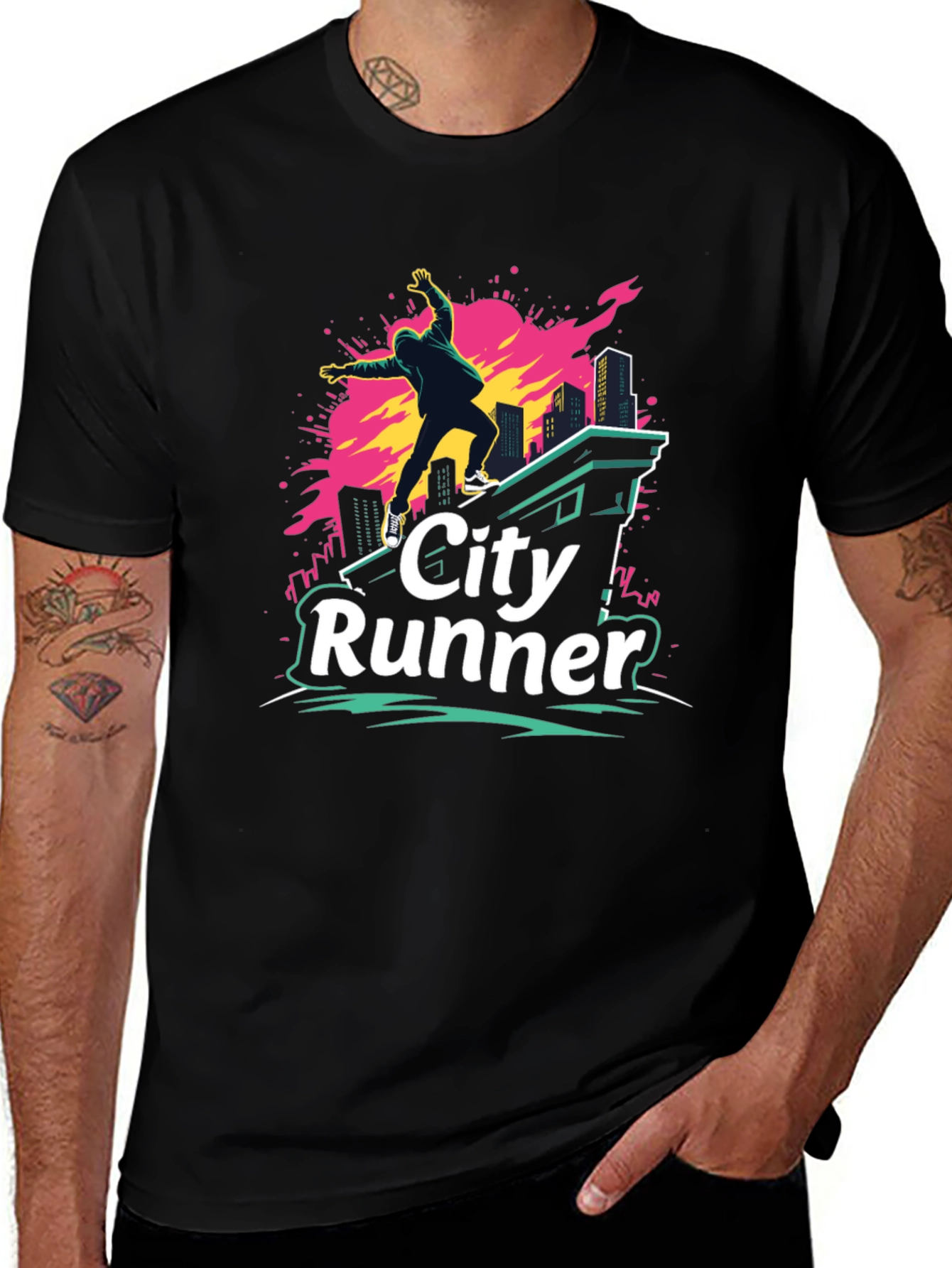 City Runner Graphic T-Shirt - Urban Adventure Tee