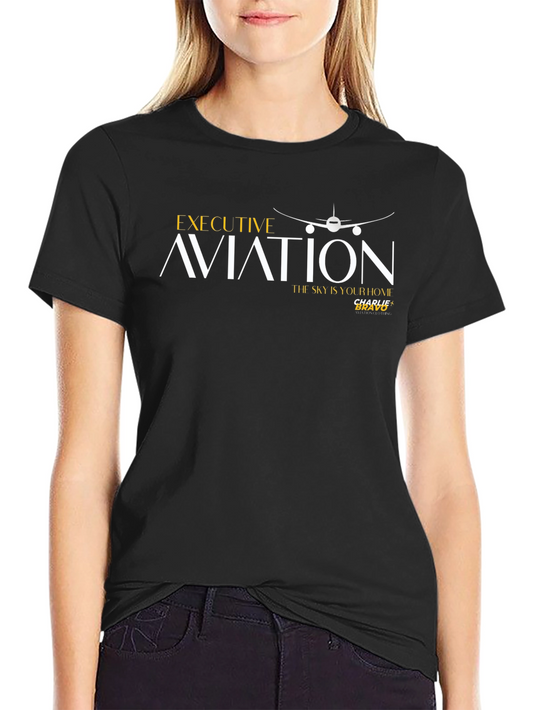 Executive Aviation Graphic Tee - Premium Quality Cotton