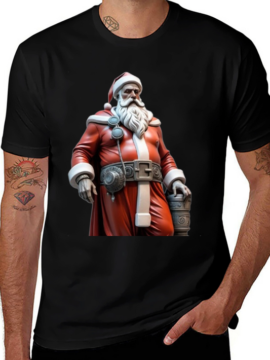Festive Santa T-Shirt - Black