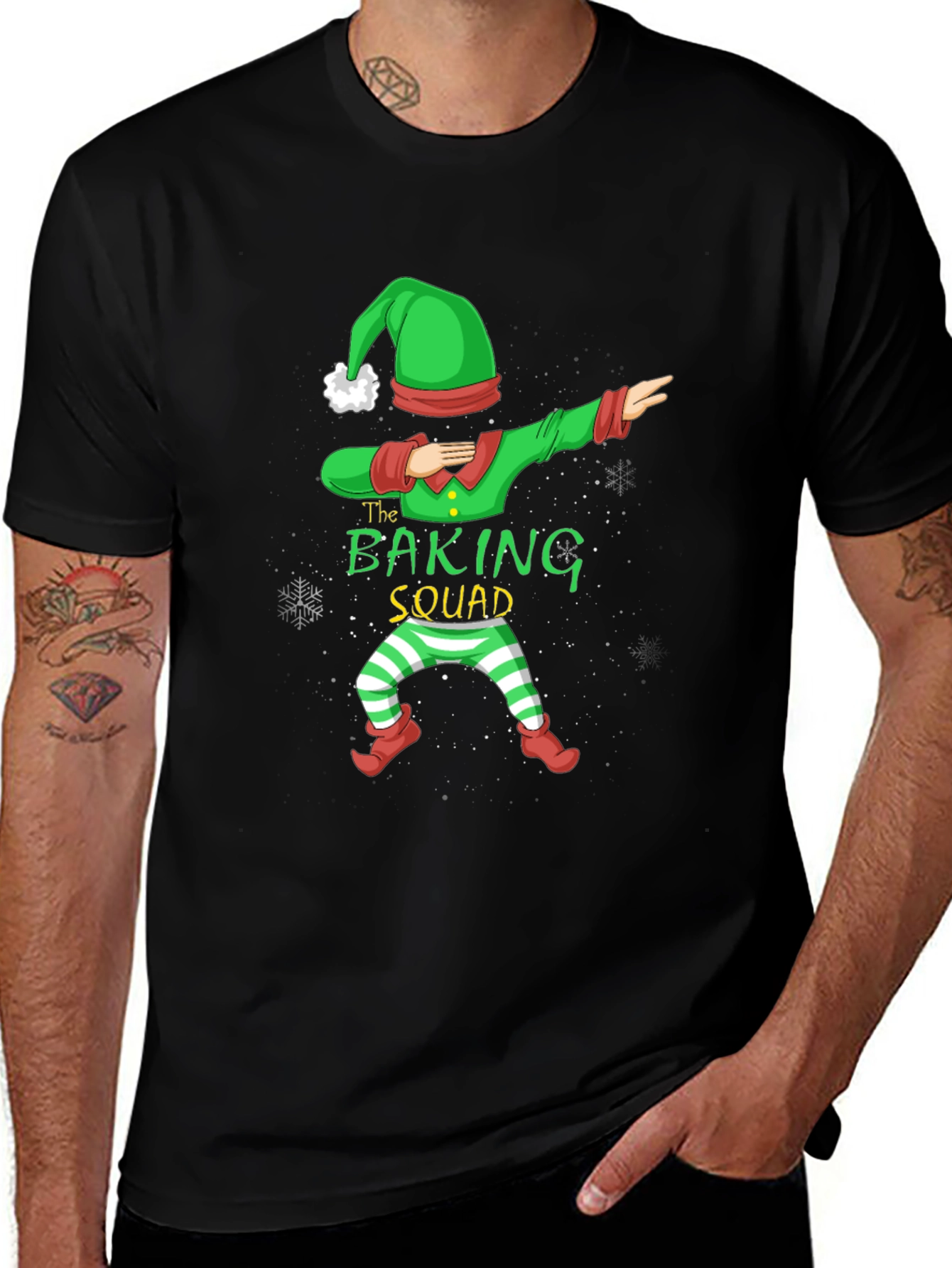 Baking Squad Elf Dab Christmas T-Shirt