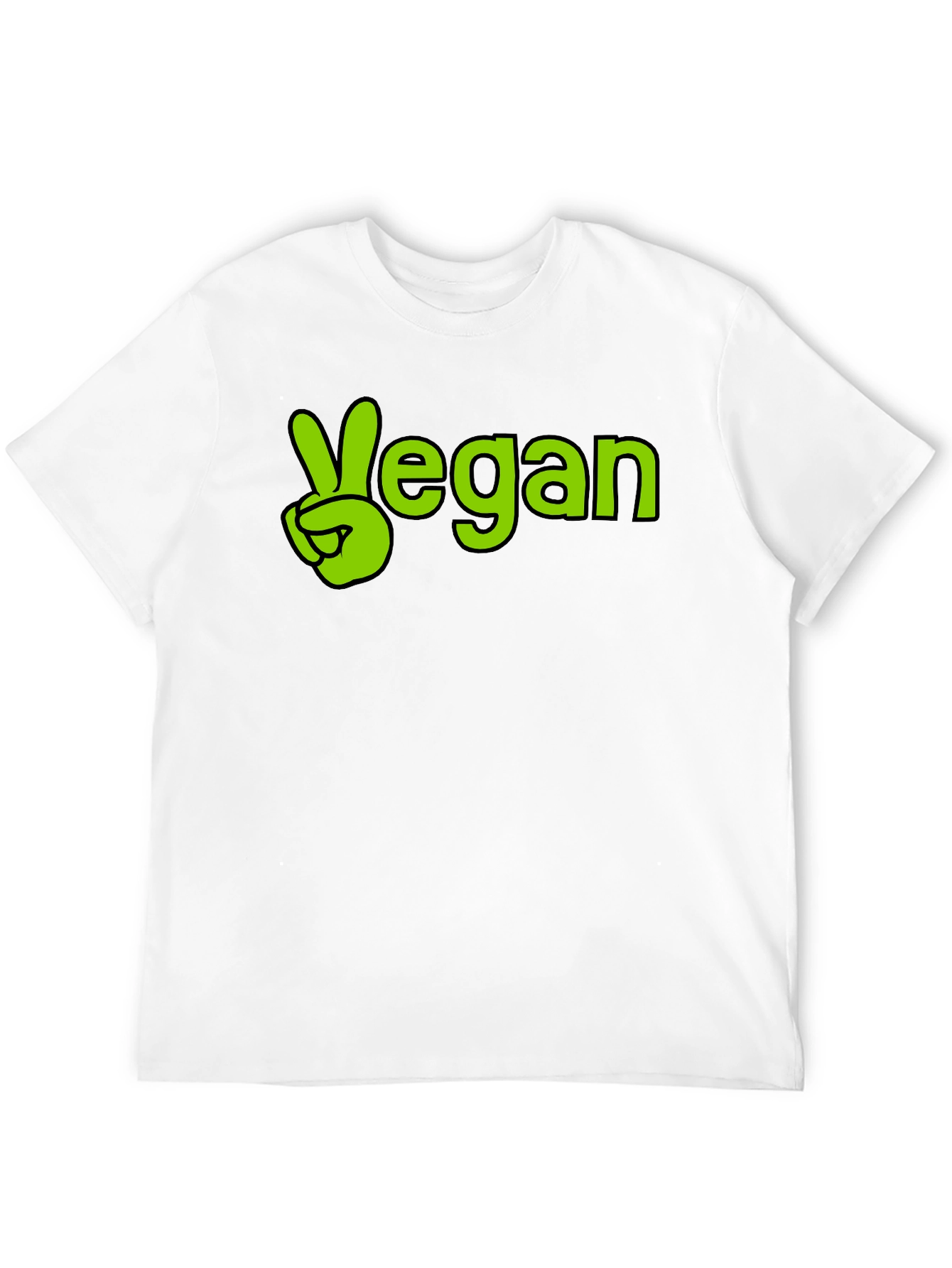 Vegan Peace Sign T-Shirt - Stylish Comfort
