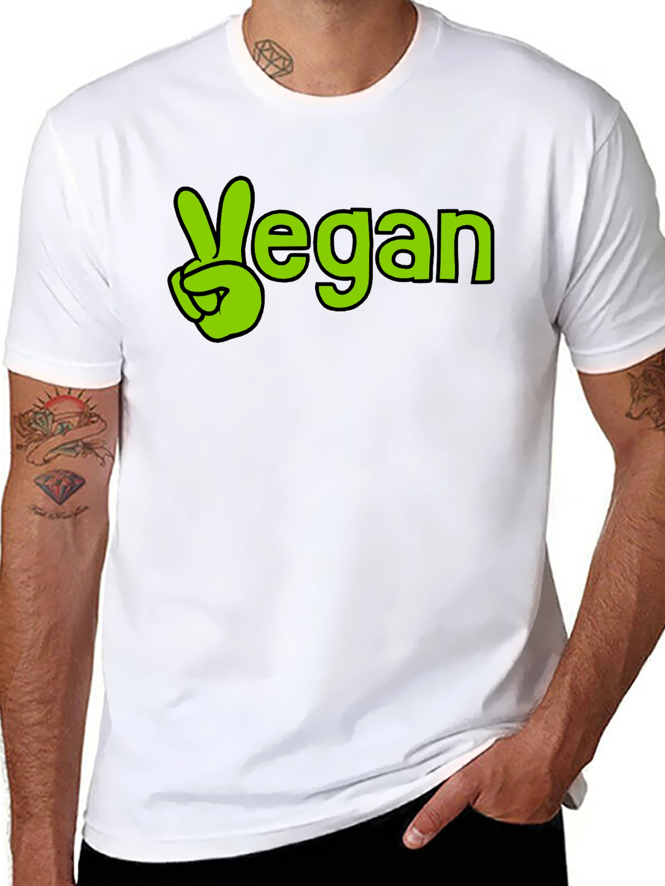 Vegan Peace Sign T-Shirt - Stylish Comfort