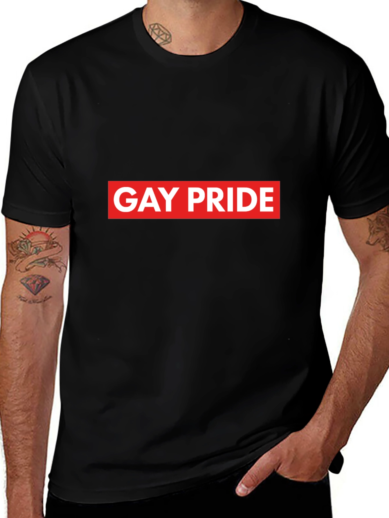 Gay Pride Graphic Tee - Unisex Black T-Shirt
