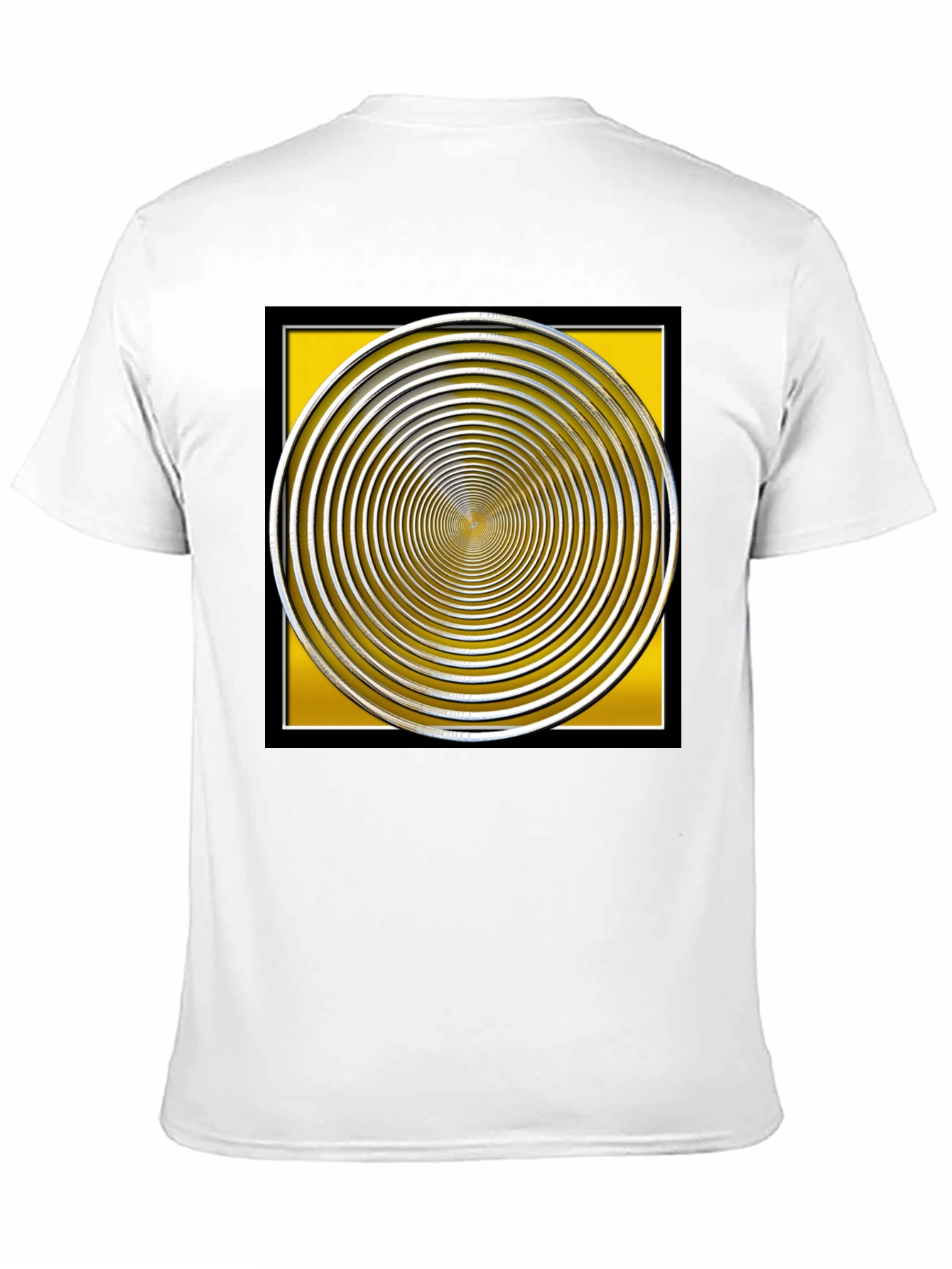 Hypnotic Illusion Graphic Tee - Black Cotton Blend