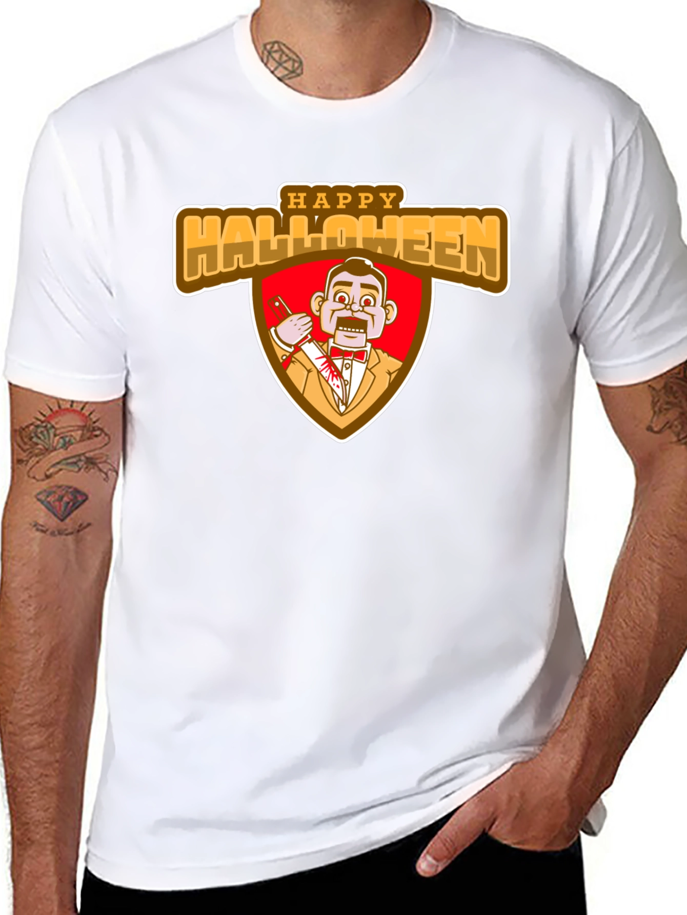 Happy Halloween Scary Dummy Graphic T-Shirt