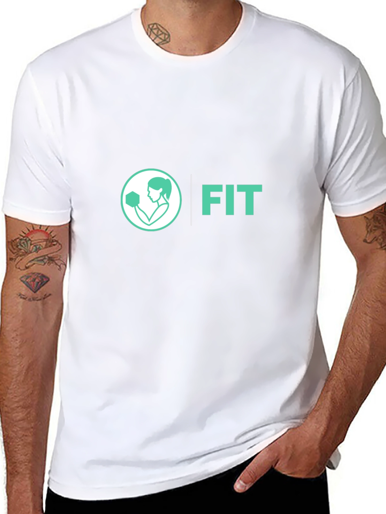 FIT Womens Graphic Tee - Black Cotton
