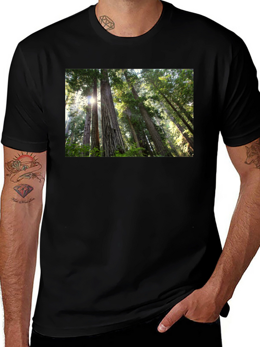 Forest Scene Black T-Shirt