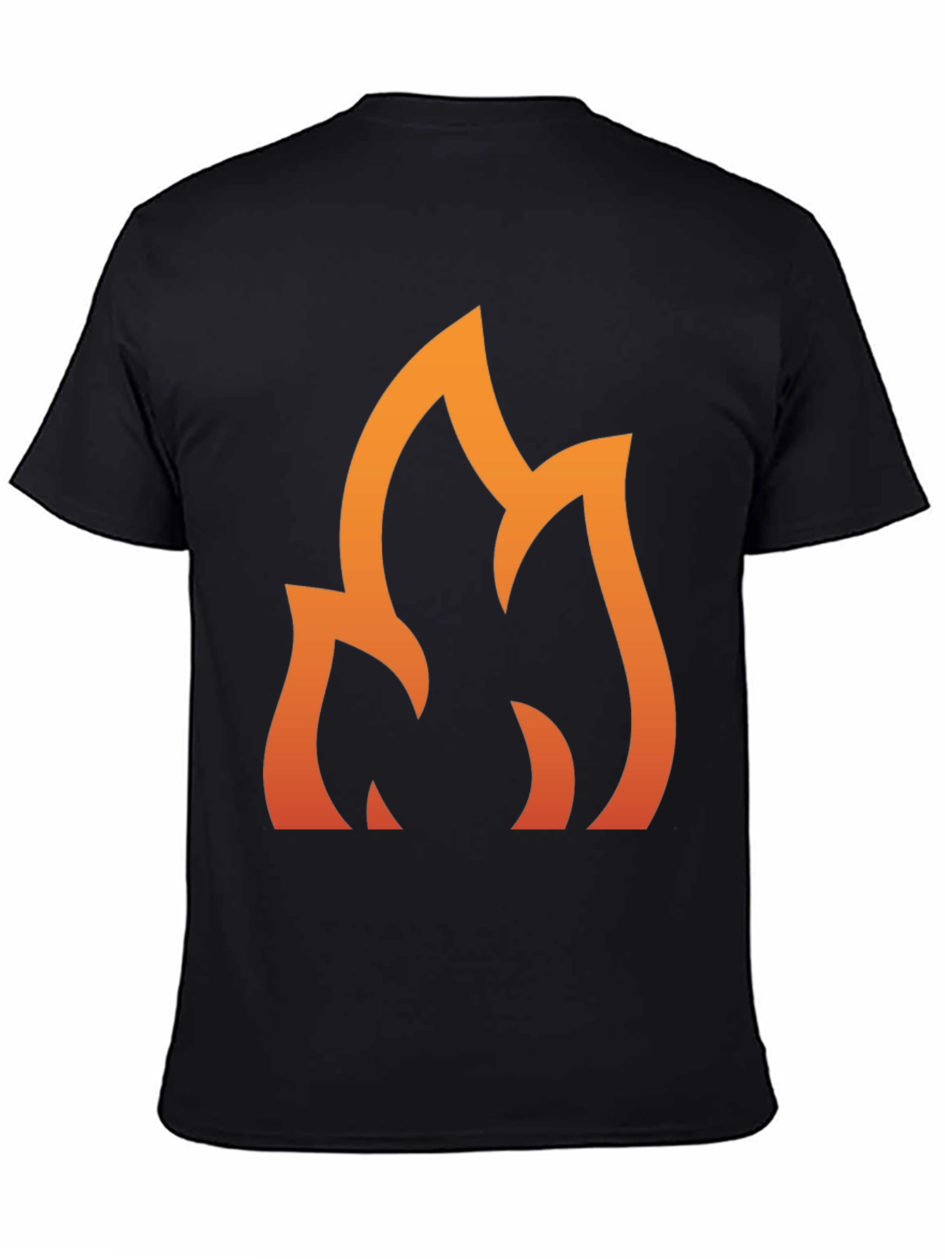 Flame Graphic Tee - Stylish Black Cotton T-Shirt