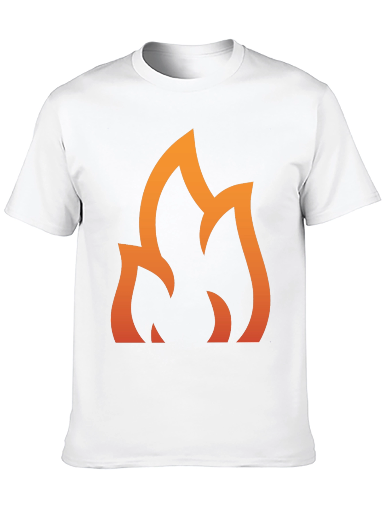 Flame Graphic Tee - Stylish Black Cotton T-Shirt