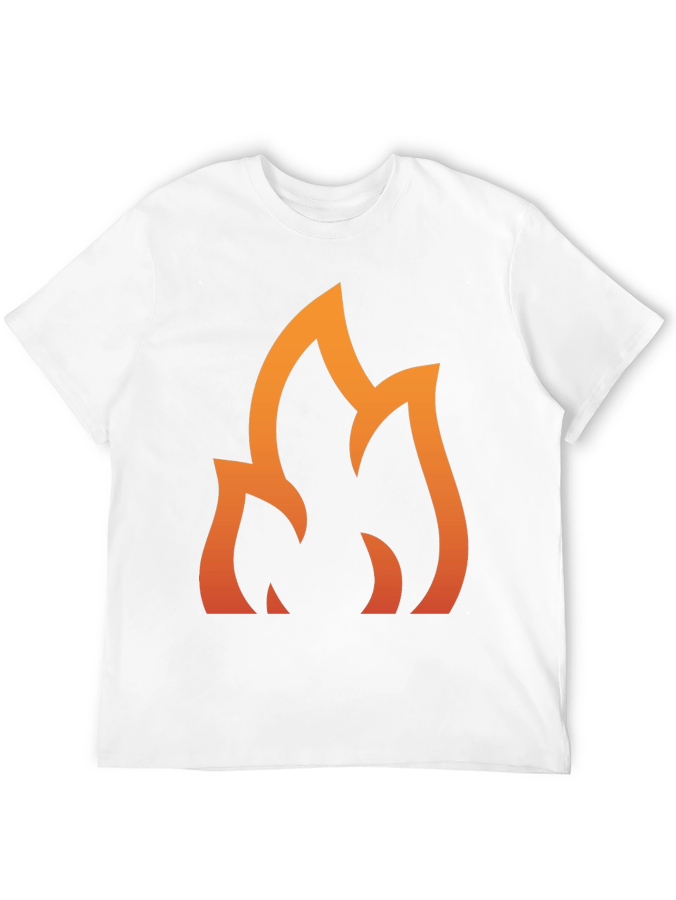 Flame Graphic Tee - Stylish Black Cotton T-Shirt
