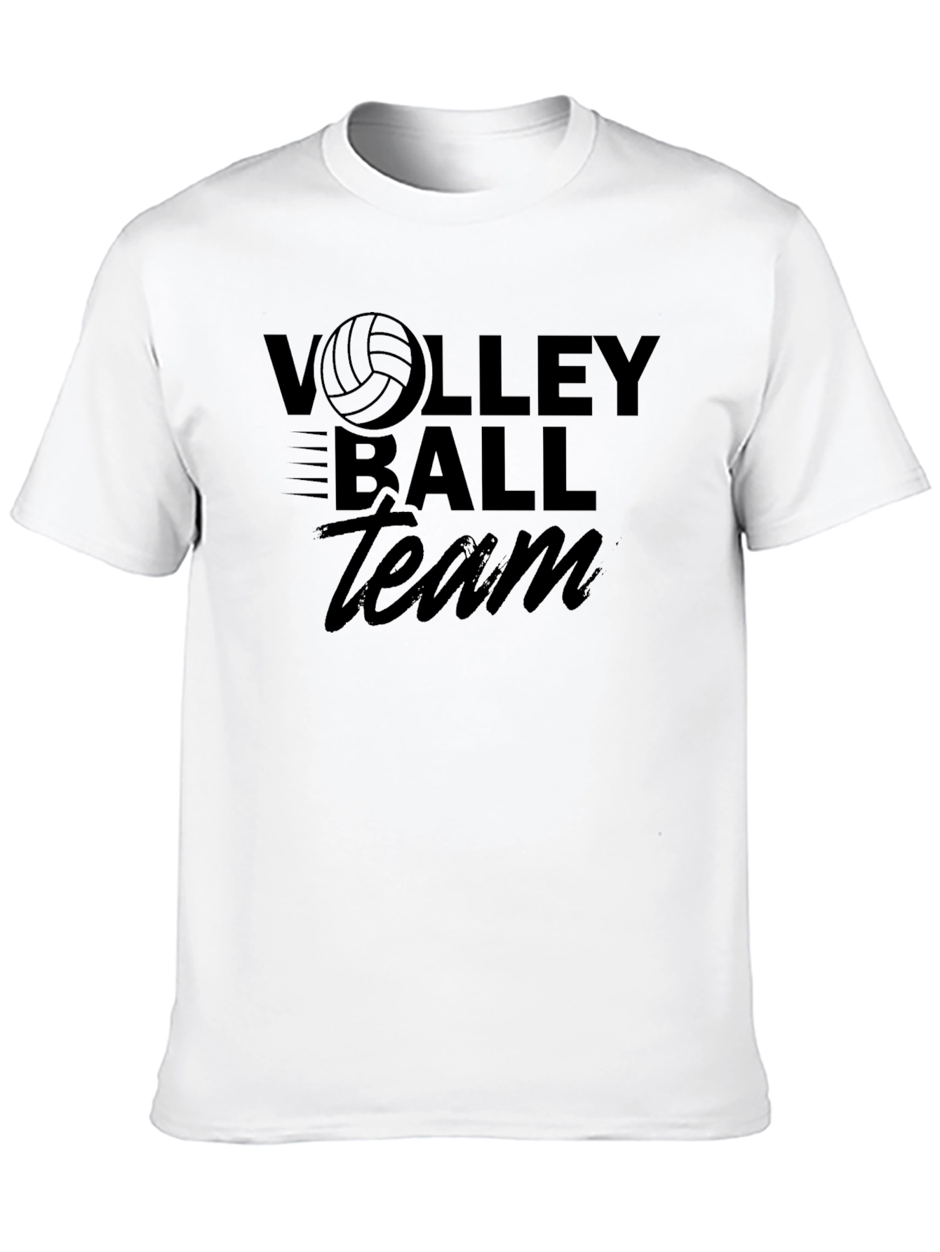 Volleyball Team Graphic Tee - Black Unisex T-Shirt