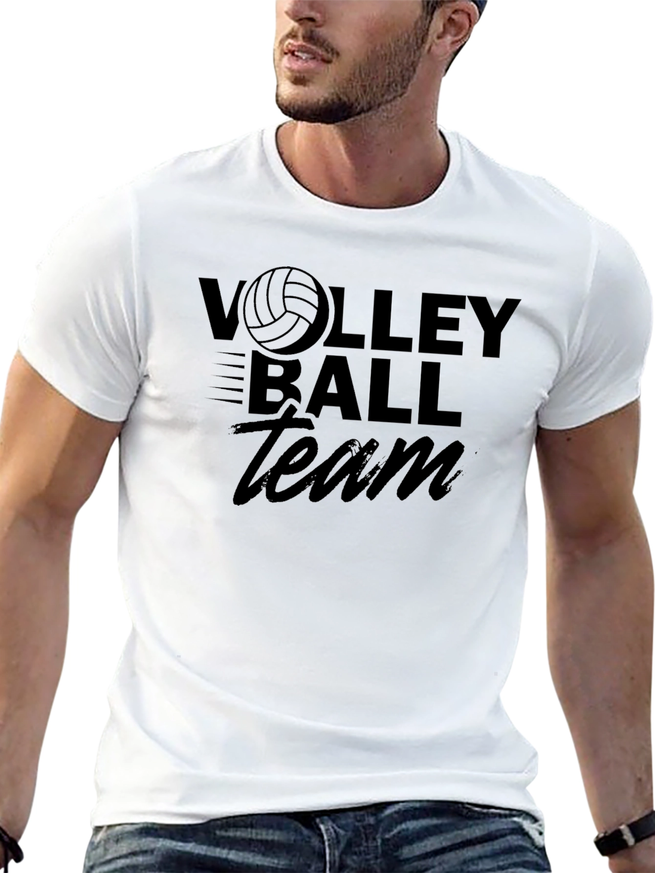 Volleyball Team Graphic Tee - Black Unisex T-Shirt