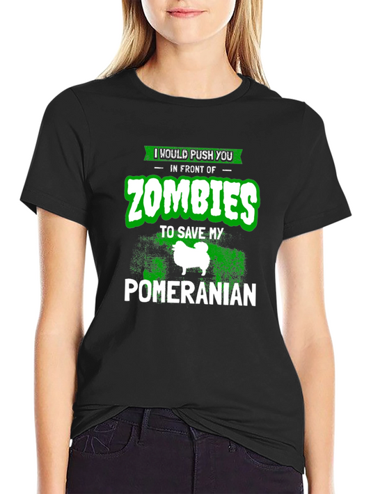 Funny Pomeranian Zombie T-Shirt