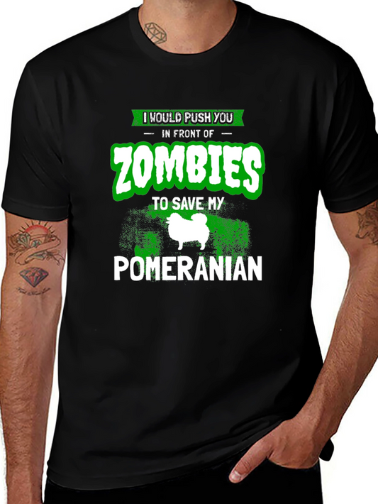 Funny Pomeranian Zombie T-Shirt