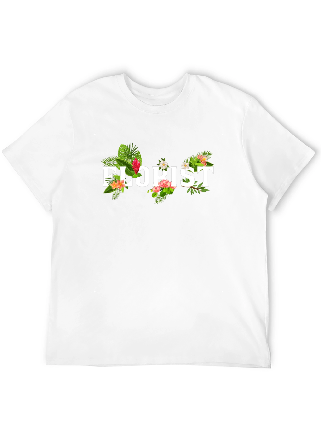 Floral Florist T-Shirt - Botanical Design