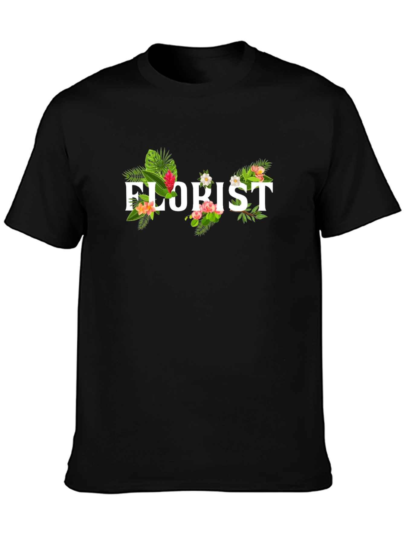 Floral Florist T-Shirt - Botanical Design