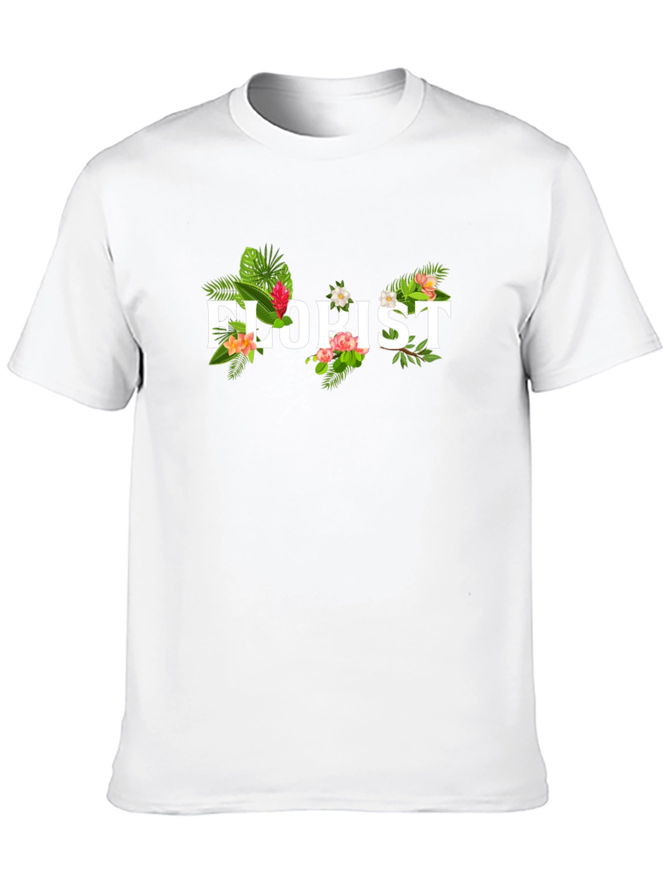 Floral Florist T-Shirt - Botanical Design