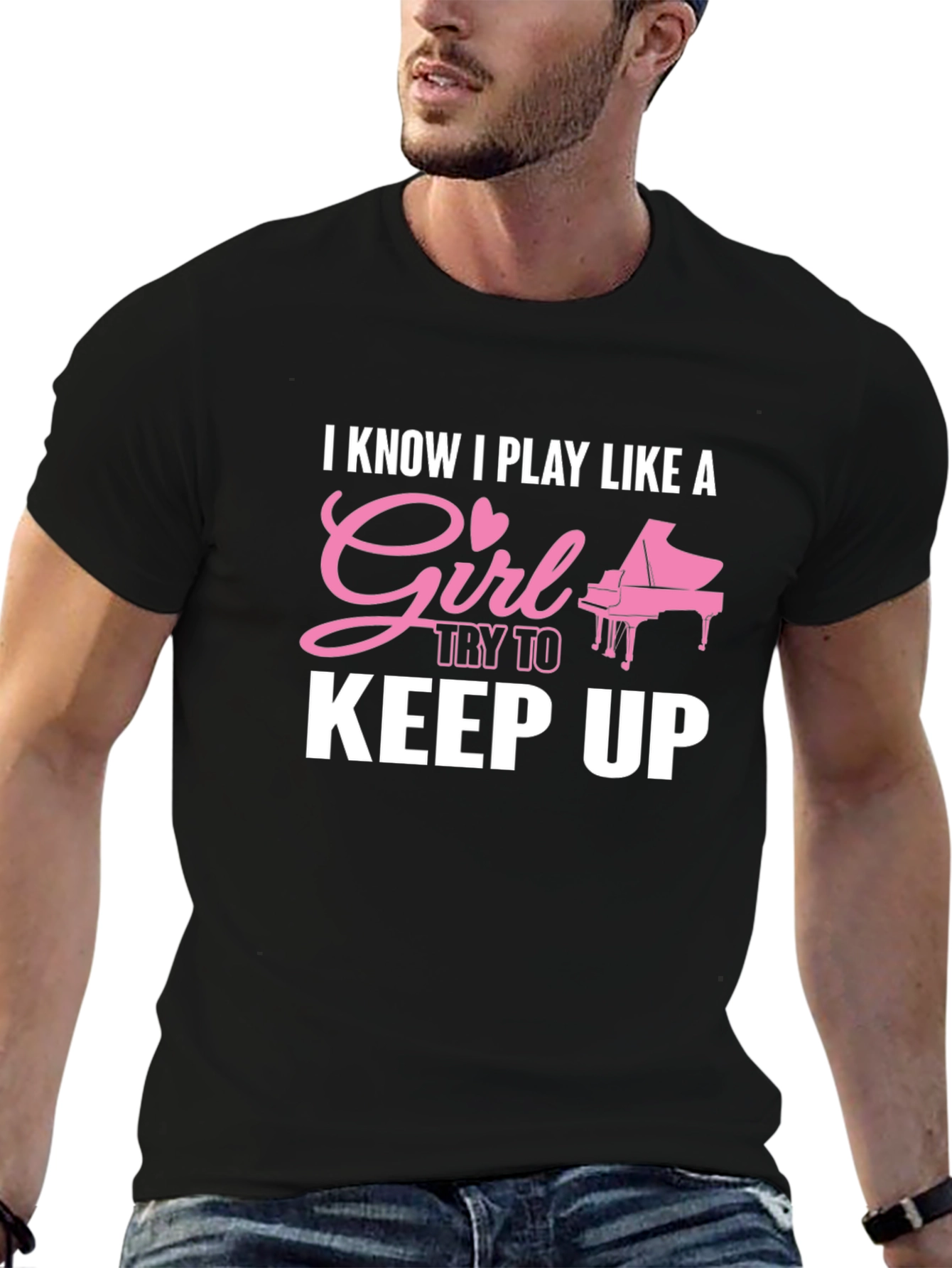 I Know I Play Like A Girl Piano T-Shirt