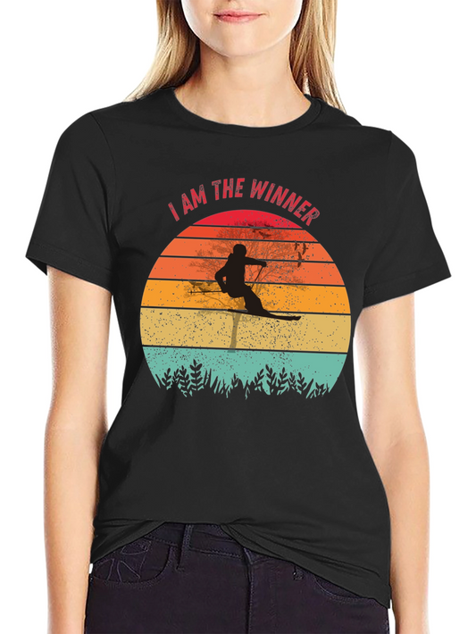 I AM THE WINNER Retro Ski T-Shirt