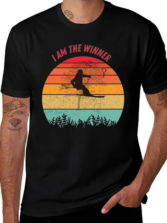 I AM THE WINNER Retro Ski T-Shirt