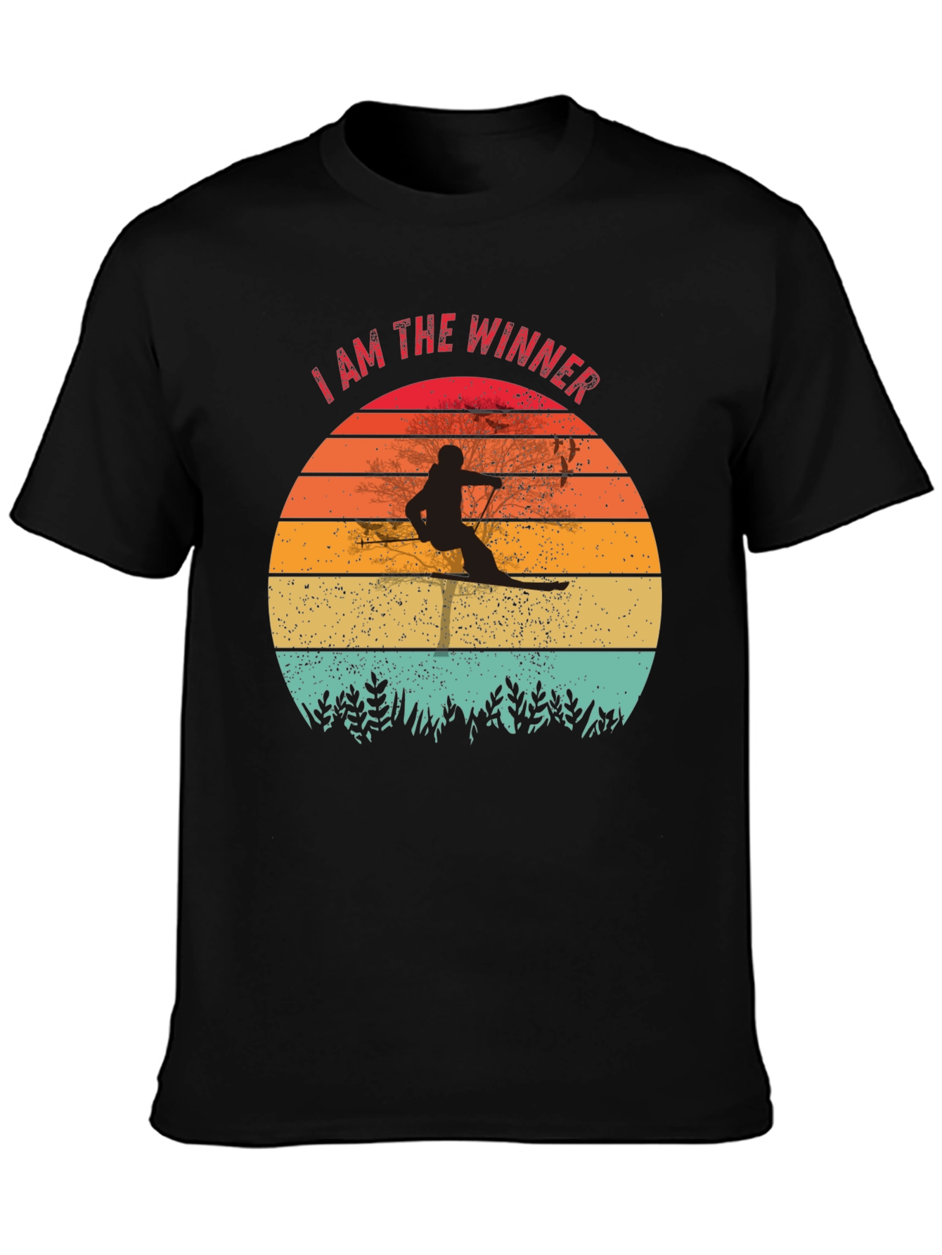 I AM THE WINNER Retro Ski T-Shirt