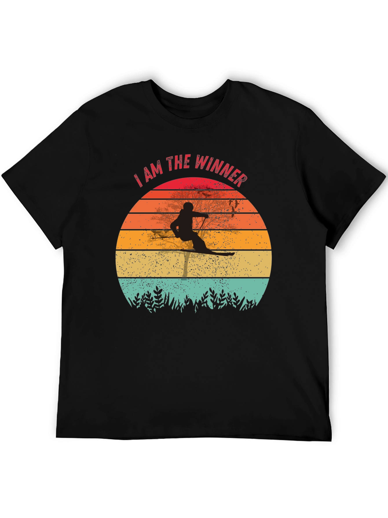 I AM THE WINNER Retro Ski T-Shirt