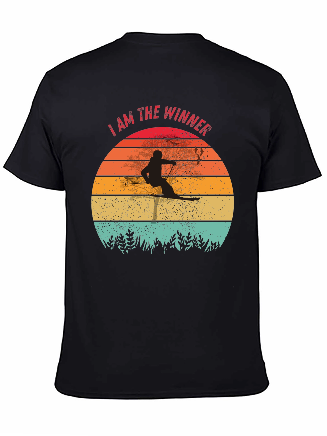 I AM THE WINNER Retro Ski T-Shirt