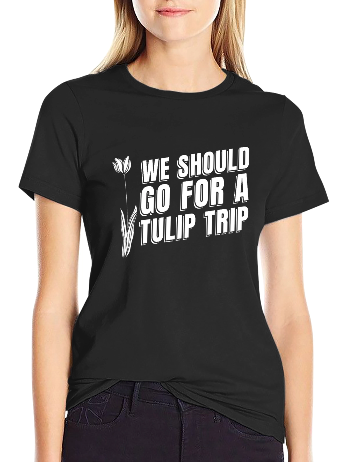 Tulip Trip Graphic T-Shirt - Funny Flower Lover Tee