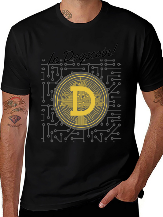 Dogecoin Crypto Graphic T-Shirt - Black