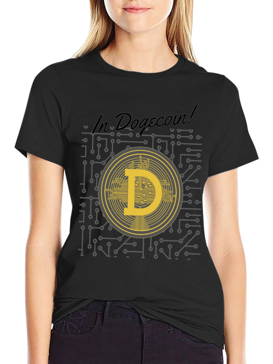 Dogecoin Crypto Graphic T-Shirt - Black