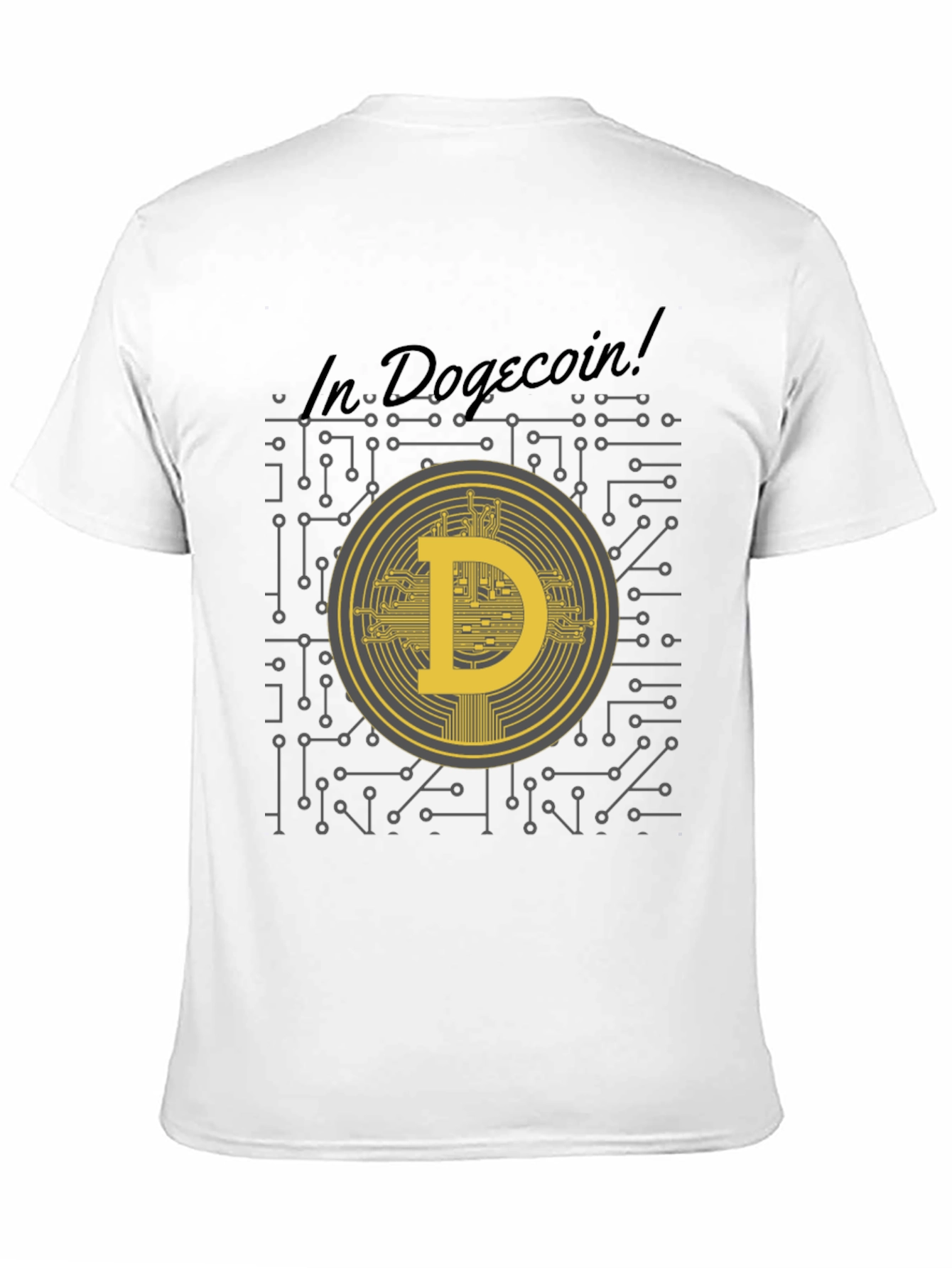 Dogecoin Crypto Graphic T-Shirt - Black