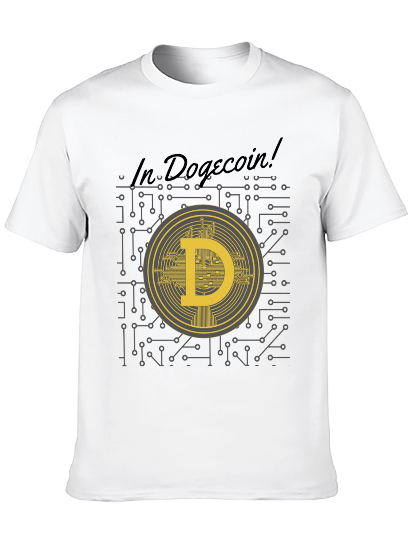 Dogecoin Crypto Graphic T-Shirt - Black