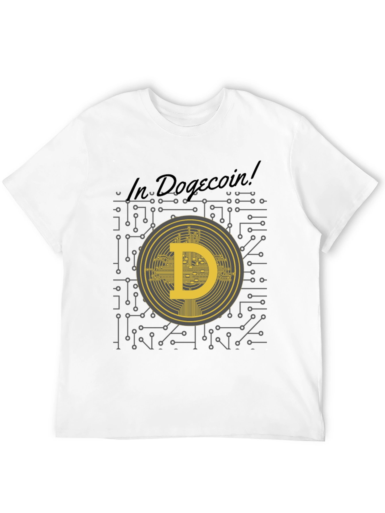 Dogecoin Crypto Graphic T-Shirt - Black