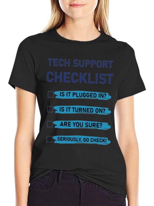 Tech Support Checklist Graphic Tee