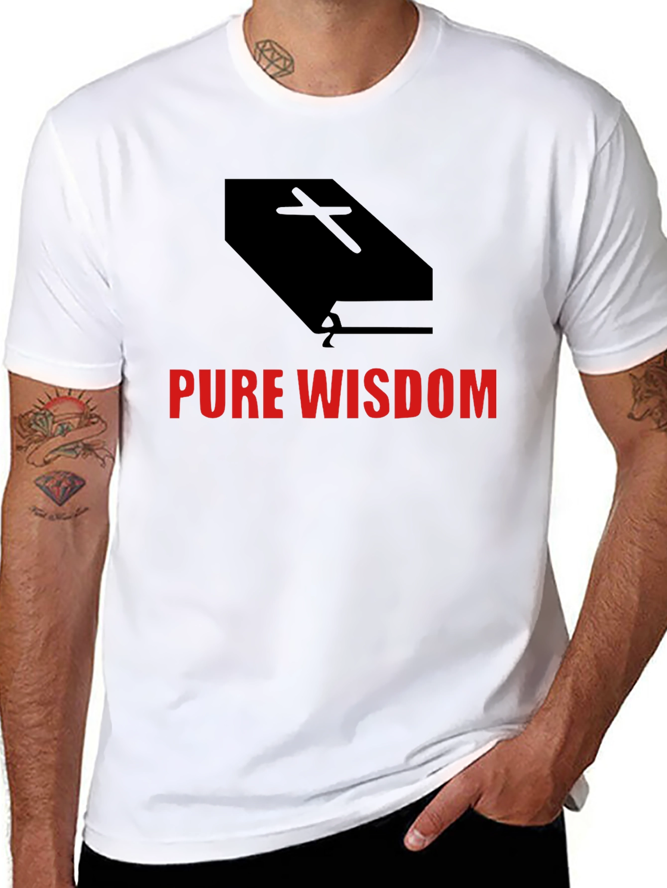 Pure Wisdom Graphic Tee - Black Cotton Blend