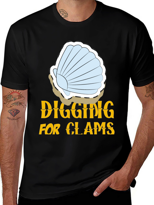 Digging for Clams Graphic Tee - Black