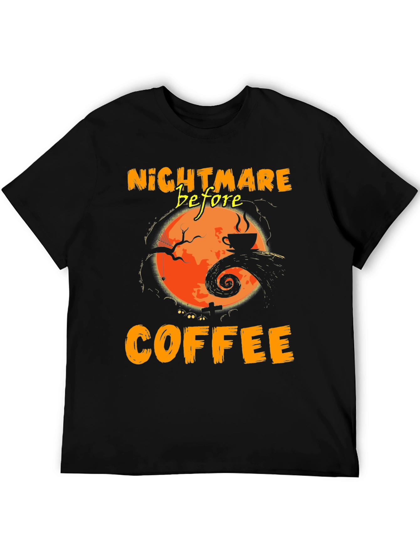 Nightmare Before Coffee Graphic Tee - Halloween T-Shirt