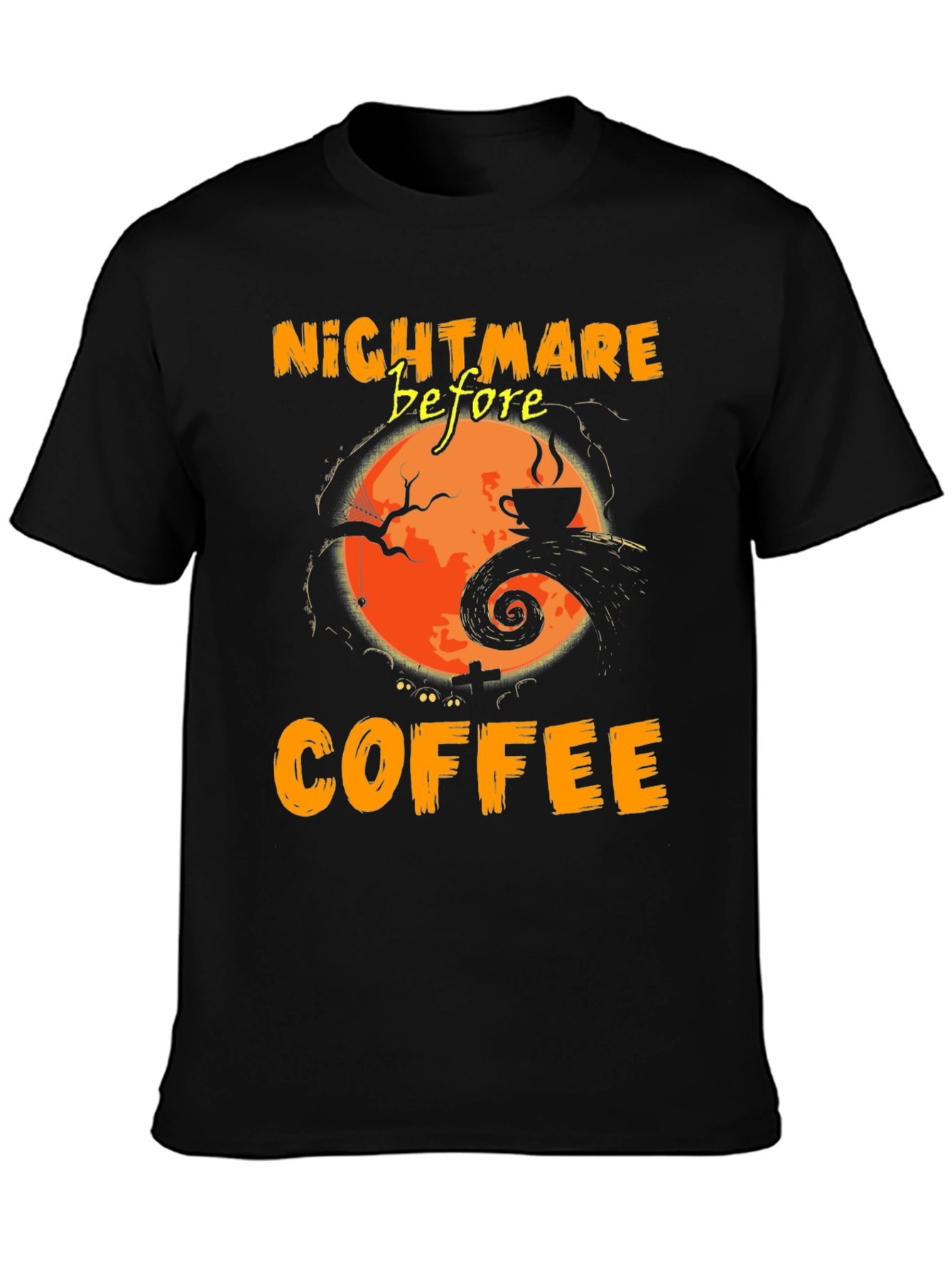Nightmare Before Coffee Graphic Tee - Halloween T-Shirt