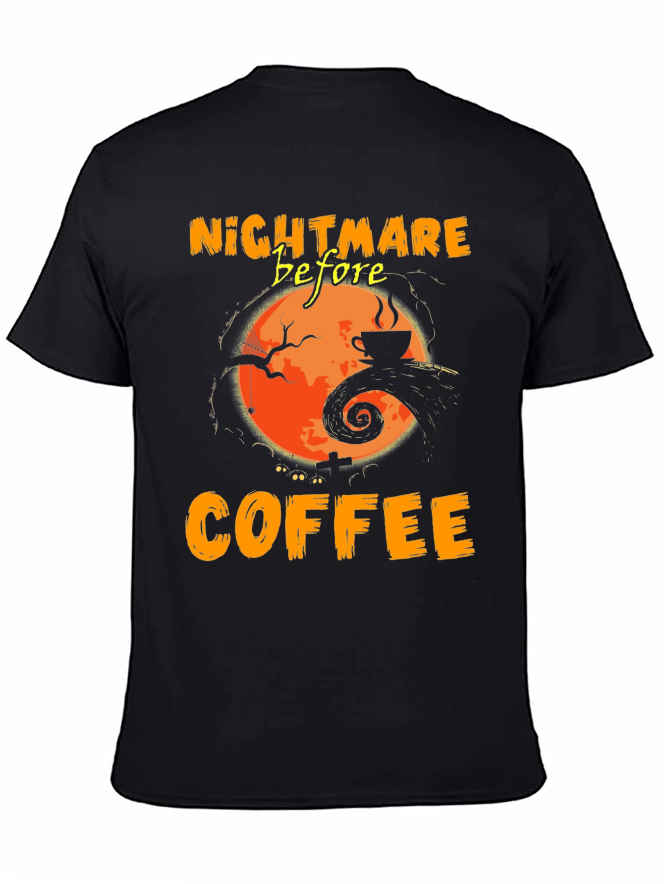Nightmare Before Coffee Graphic Tee - Halloween T-Shirt