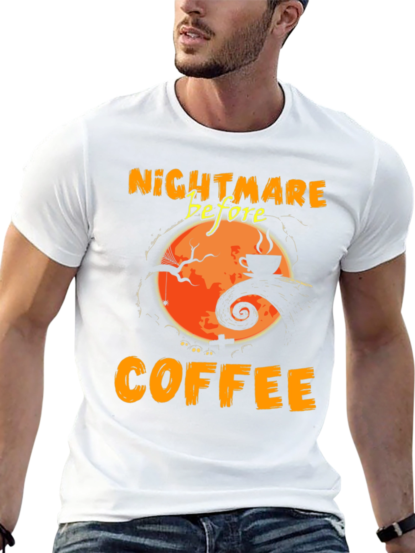 Nightmare Before Coffee Graphic Tee - Halloween T-Shirt