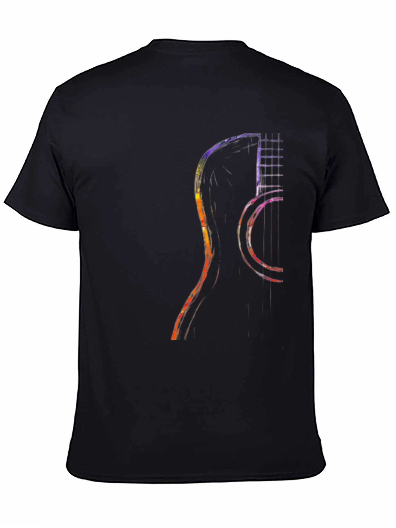 Guitar Silhouette Graphic Tee - Modern Musician Shirt