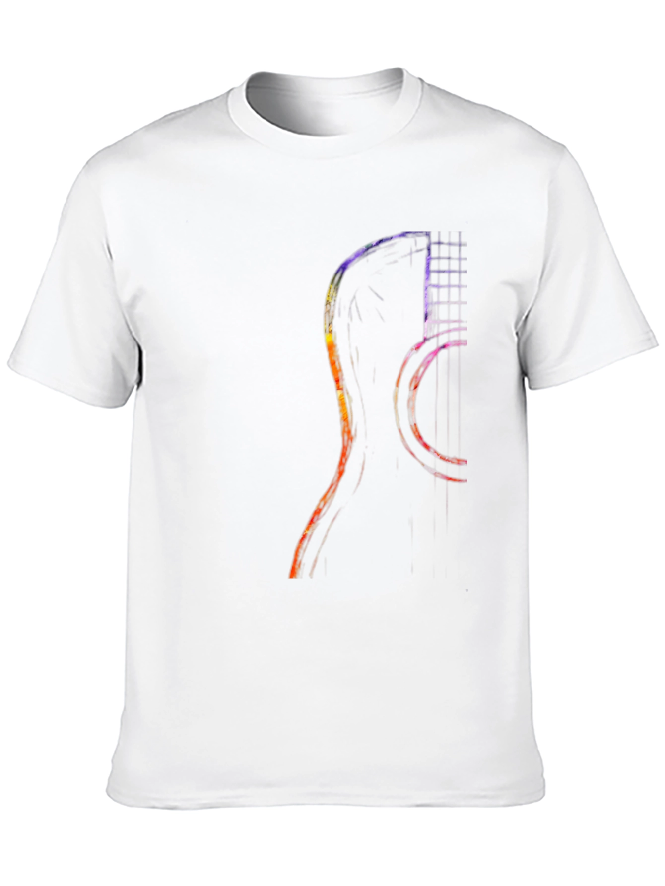 Guitar Silhouette Graphic Tee - Modern Musician Shirt