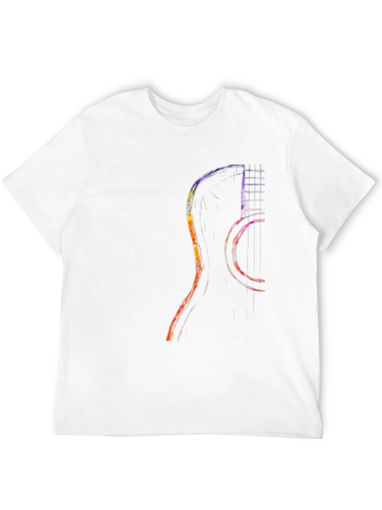 Guitar Silhouette Graphic Tee - Modern Musician Shirt