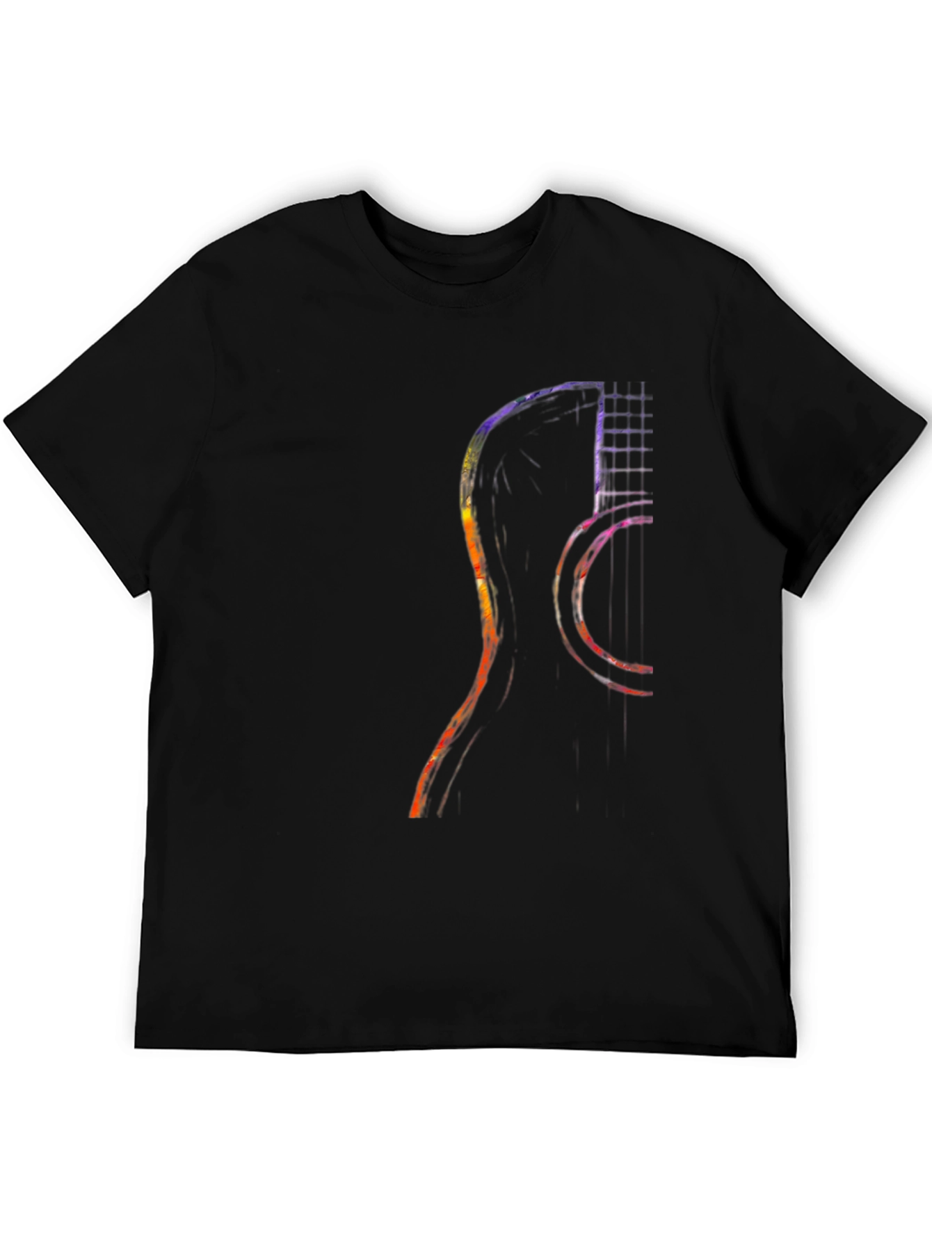 Guitar Silhouette Graphic Tee - Modern Musician Shirt