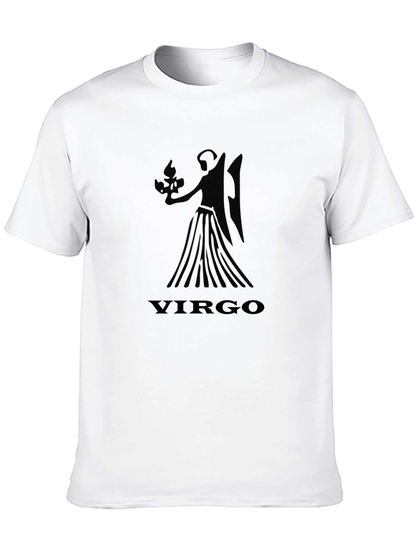 Virgo Zodiac Sign Black Graphic T-Shirt