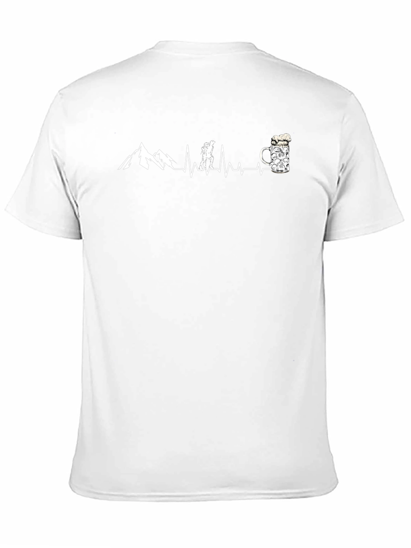 Hiker Heartbeat Beer Mug T-Shirt - Adventure Ready