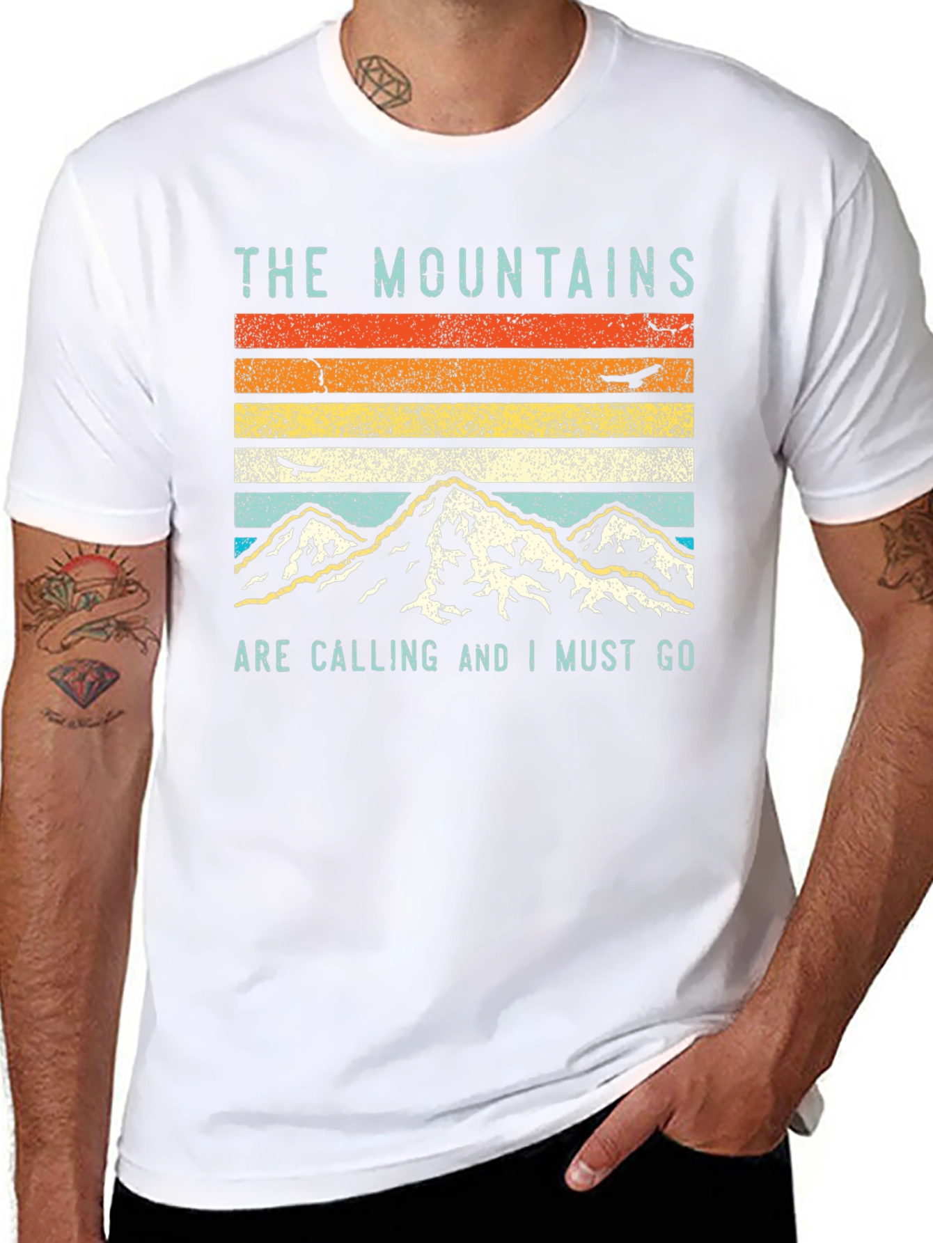 Mountains Calling Graphic Tee - Adventure Shirt