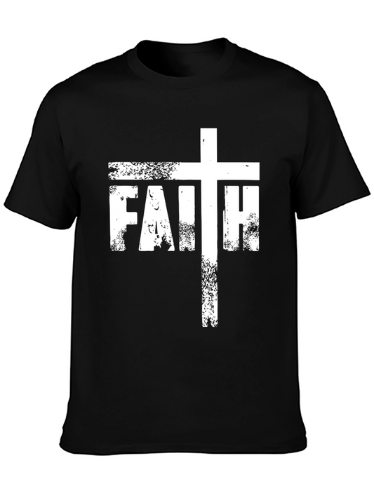 Faith Cross Graphic T-Shirt - Black