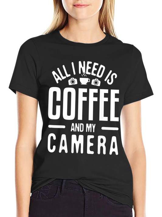 Coffee & Camera T-Shirt - Photographers Essential Tee